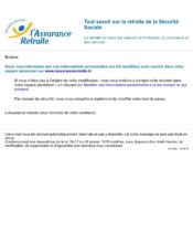e-mailing - Transactionnels - Confirmation modification informations personnelles - L'assurance Retraite - 07/2020