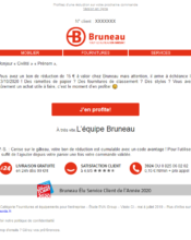 e-mailing - Marketing Acquisition - Derniers jours - Ventes flash, soldes, demarque, promo, réduction - Marketing fidélisation - Incitation au réachat - Bruneau - 09/2020