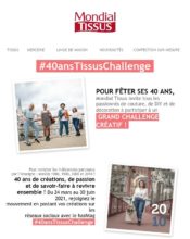 e-mailing - Marketing fidélisation - Animation / Vie du Programme de Fidélité - Marketing marque - Anniversaire marque - Mondial Tissus - 03/2021