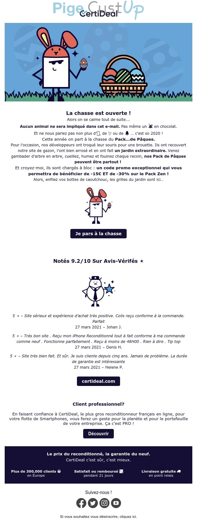 Exemple de Type de media  e-mailing - Certideal - Marketing Acquisition - Acquisition abonnements - Marketing relationnel - Calendaire (Noël, St valentin, Vœux, …)