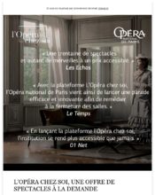 e-mailing - Marketing marque - Communication Produits - Nouveaux produits - Marketing relationnel - Newsletter - Opéra de Paris - 05/2022