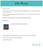 e-mailing - Marketing Acquisition - Panier abandonné - Jeff de Bruges - 04/2021