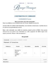 e-mailing - Transactionnels - Confirmation de commande - Rasage Classique - 04/2021