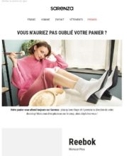 e-mailing - Marketing Acquisition - Panier abandonné - Sarenza - 04/2021