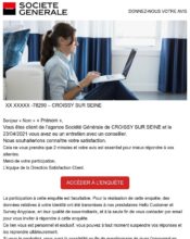 e-mailing - Enquêtes Clients - NPS / Avis clients - Société Générale - 04/2021