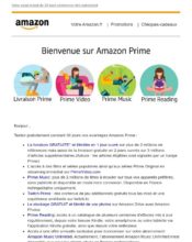 e-mailing - Marketing Acquisition - Offre d'essai - Amazon - 04/2021