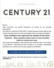 e-mailing - Marketing Acquisition - Relance inactifs - Century 21 - 04/2021