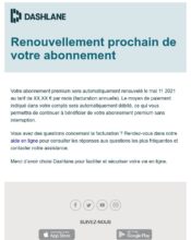 e-mailing - Marketing fidélisation - Renouvellement abonnement - Dashlane - 04/2021