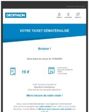 e-mailing - Décathlon - 04/2021
