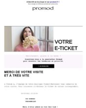 e-mailing - Transactionnels - Mise à disposition facture - Promod - 05/2021