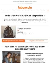 e-mailing - Marketing Acquisition - Relance inactifs - Marketing relationnel - Newsletter - Leboncoin - 05/2021