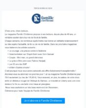 e-mailing - Marketing Acquisition - Acquisition abonnements - Famille chretienne - 05/2021