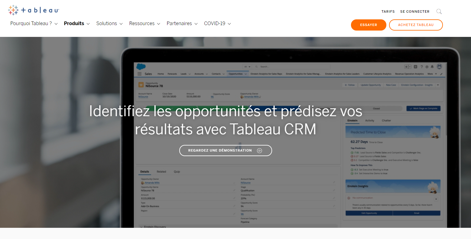 tableau outil data analyst crm