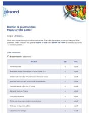 e-mailing - Transactionnels - Confirmation de commande - Picard - 05/2021