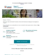 e-mailing - Transactionnels - Confirmation de commande - Super U - 06/2021