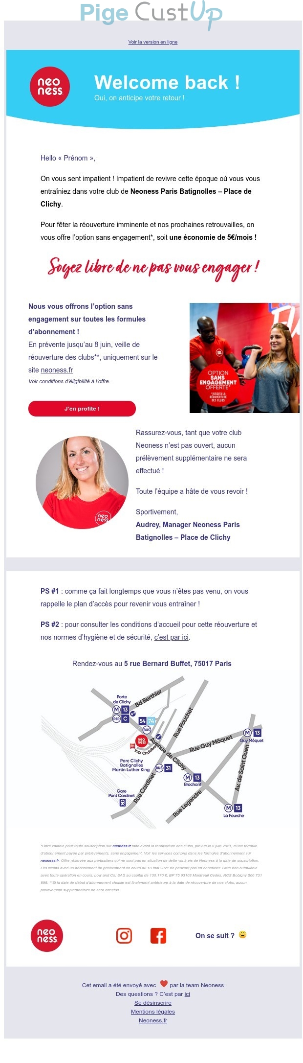 Exemple de Type de media  e-mailing - Neoness - Marketing relationnel - Newsletter