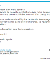 e-mailing - Collecte de données - Acquisition de leads - Hello Syndic - 10/2022