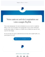 e-mailing - Service Clients - Mise à jour coordonnées bancaires - Paypal - 08/2022