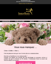 e-mailing - Marketing Acquisition - Relance inactifs - Interflora - 07/2021