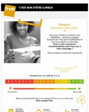 e-mailing - Enquêtes Clients - NPS / Avis clients - Fnac - 07/2021