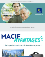 e-mailing - Marketing fidélisation - Incitation au réachat - Macif - 08/2021