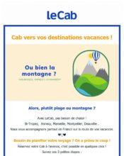 e-mailing - Marketing marque - Communication Services - Nouveaux Services - LeCab - 08/2021