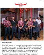 e-mailing - Marketing marque - Recrutement collaborateurs - Buffalo Grill - 08/2021