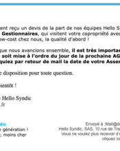 e-mailing - Collecte de données - Acquisition de leads - Hello Syndic - 08/2021