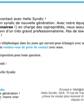 e-mailing - Collecte de données - Acquisition de leads - Hello Syndic - 08/2021