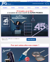 e-mailing - Marketing Acquisition - Anniversaire marque - STAPLES JPG - 07/2023