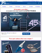 e-mailing - Marketing Acquisition - Anniversaire marque - STAPLES JPG - 09/2021