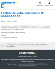 e-mailing - Transactionnels - Mise à disposition facture - Castorama - 09/2021
