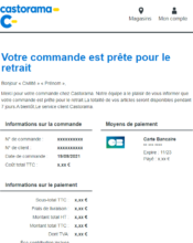 e-mailing - Transactionnels - Commande Drive - Confirmation de commande - Castorama - 09/2021