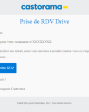 e-mailing - Transactionnels - Commande Drive - Castorama - 09/2021