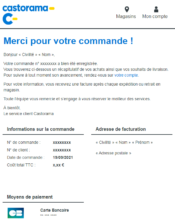 e-mailing - Transactionnels - Confirmation de commande - Castorama - 09/2021