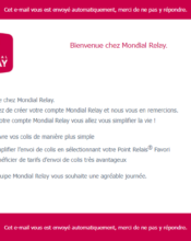 e-mailing - Mondial Relay - 09/2021