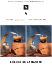e-mailing - Marketing fidélisation - Animation / Vie du Programme de Fidélité - Incitation au réachat - Points et statut - Marketing marque - Communication Produits - Nouveaux produits - Nespresso - 10/2021