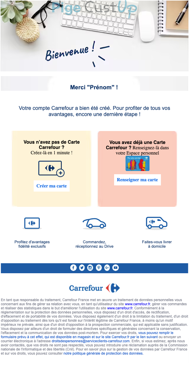 Exemple de Type de media   - Carrefour - Marketing relationnel - Bienvenue - Welcome