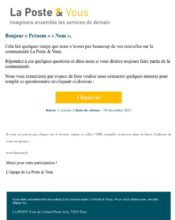 e-mailing - Marketing Acquisition - Relance inactifs - La Poste - 12/2021