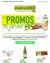 e-mailing - Marketing fidélisation - Incitation au réachat - Marketing Acquisition - Ventes flash, soldes, demarque, promo, réduction - Naturéo - 01/2022