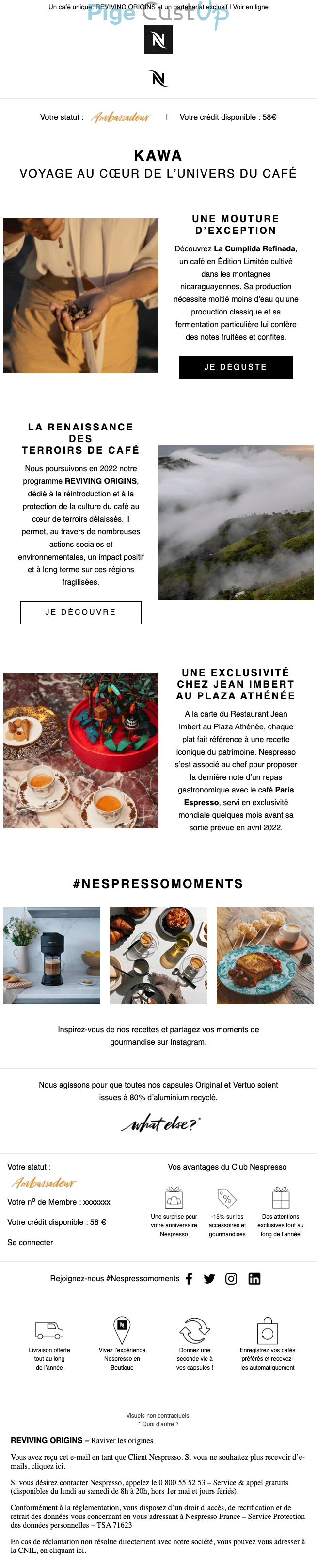 Exemple de Type de media   - Nespresso - Marketing relationnel - Newsletter