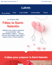 - Marketing relationnel - Calendaire (Noël, St valentin, Vœux, …) - Cultura - 06/2024