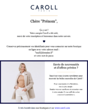 e-mailing - Marketing relationnel - Bienvenue - Welcome - Caroll - 02/2022