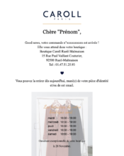e-mailing - Transactionnels - Confirmation Livraison - Caroll - 02/2022
