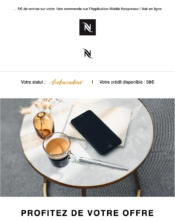 e-mailing - Marketing fidélisation - Incitation au réachat - Points et statut - Marketing relationnel - Newsletter - Nespresso - 02/2022