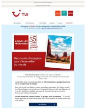 e-mailing - Marketing marque - Anniversaire marque - TUI - 03/2022
