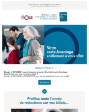 e-mailing - Marketing fidélisation - Animation / Vie du Programme de Fidélité - Marketing Acquisition - Relance inactifs - SNCF - 03/2022