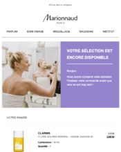 e-mailing - Marketing Acquisition - Panier abandonné - Marionnaud - 04/2022
