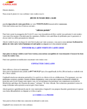 e-mailing - Service Clients - Rendez-vous - Carglass - 03/2022