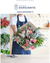 e-mailing - Marketing relationnel - Anniversaire / Fête contact - Monsieur Marguerite - 04/2022